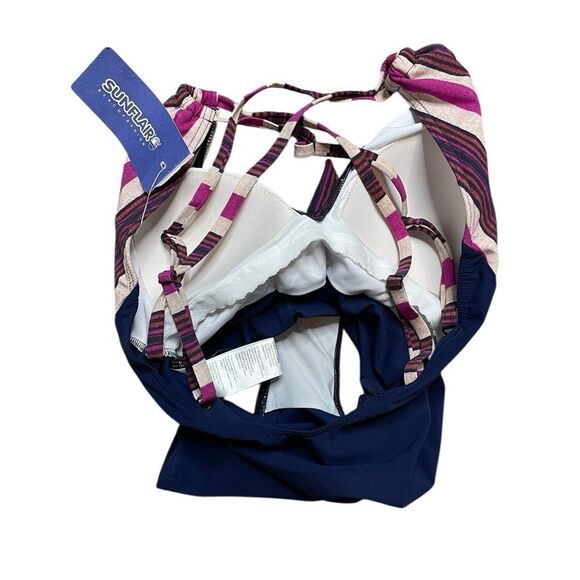 NWT SUNFLAIR One Piece Tie Front Swimsuit Size 6 D Cup - Picture 5 of 7